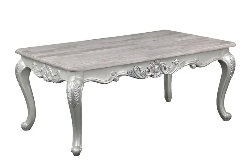 Silver Melrose Rectangular Coffee Table By Galaxy Home 1