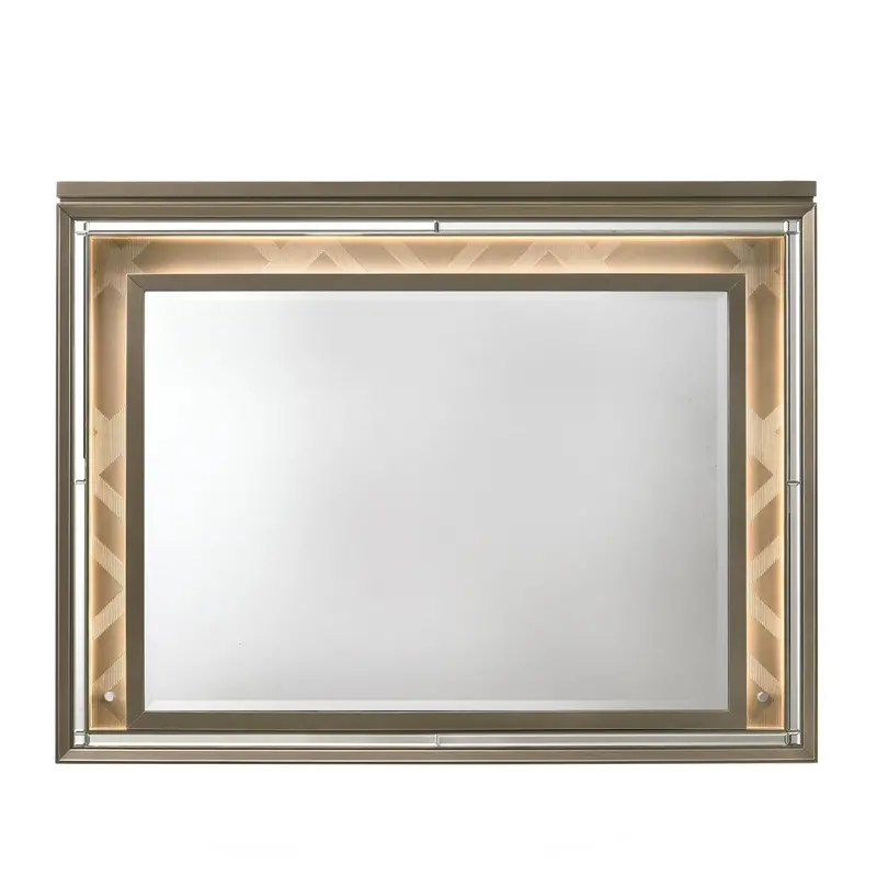 Skylar Led-Illuminated Dark Champagne Mirror 1