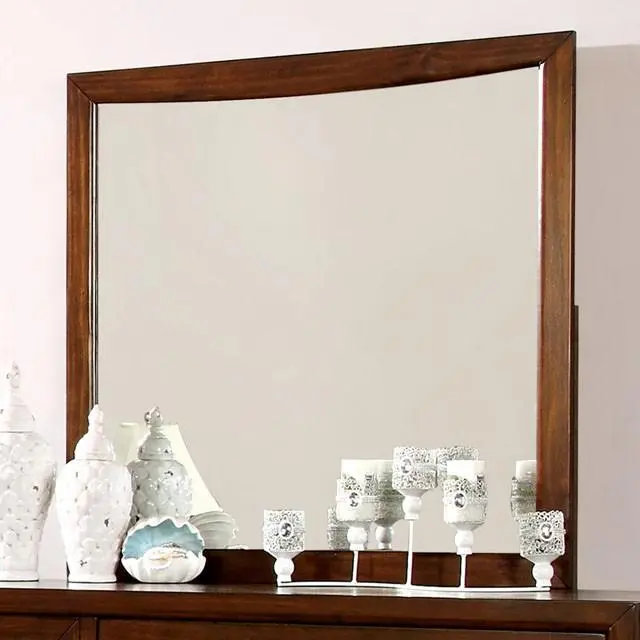 Snyder Brown Cherry Wall Mirror – Framed Rectangular Accent Mirror 1