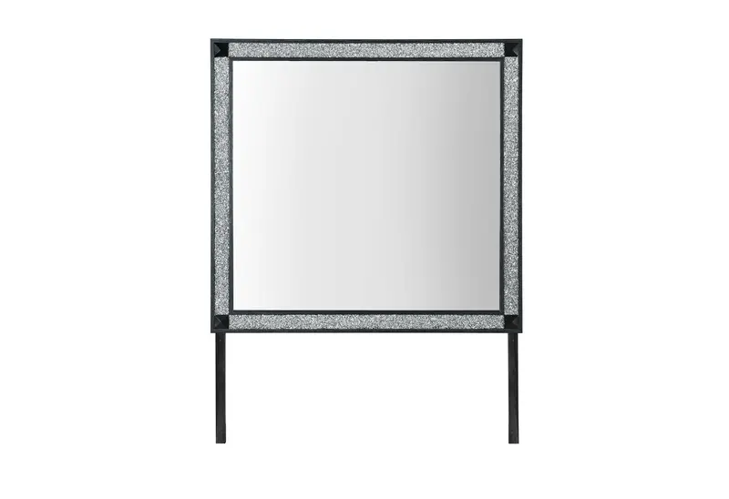 Soleil Charcoal Rectangular Bedroom Mirror 1