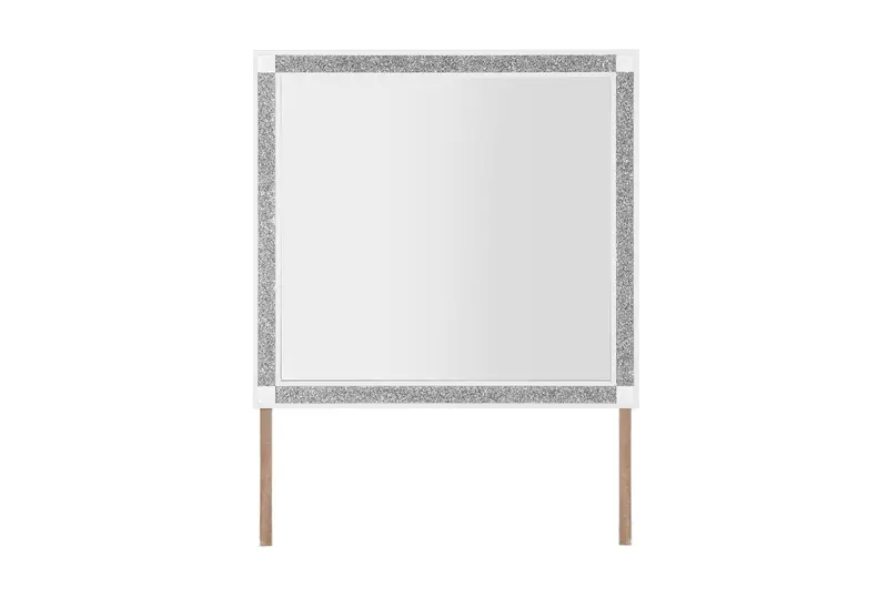 Soleil White Wall-Mounted Bedroom Mirror 1