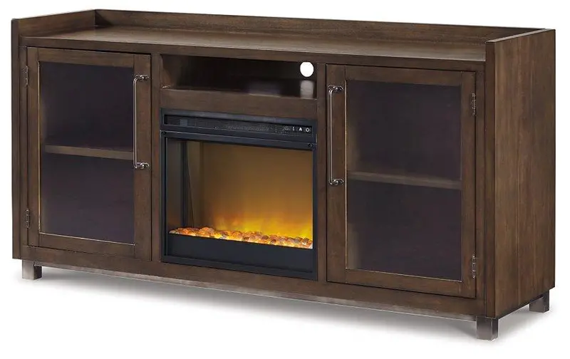 Starmore 70-Inch Tv Stand With Built-In Electric Fireplace 1