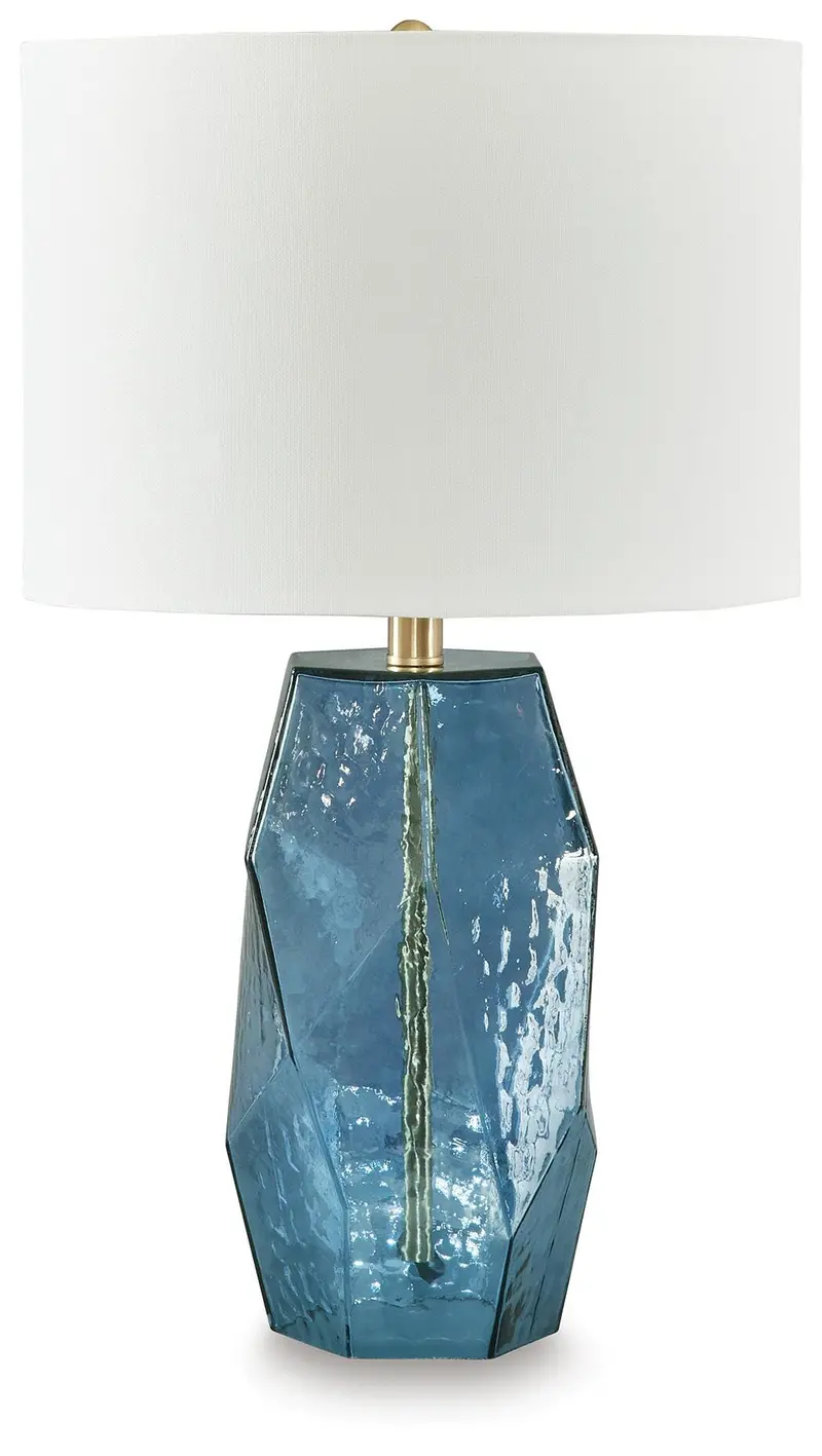 Tallow Ceramic Table Lamp With Metallic Accents 1