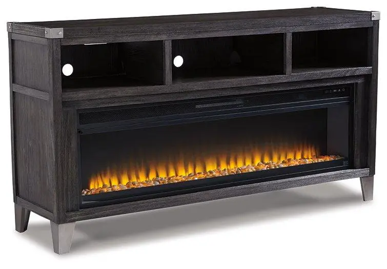 Todoe 65-Inch Tv Stand With Built-In Electric Fireplace 1
