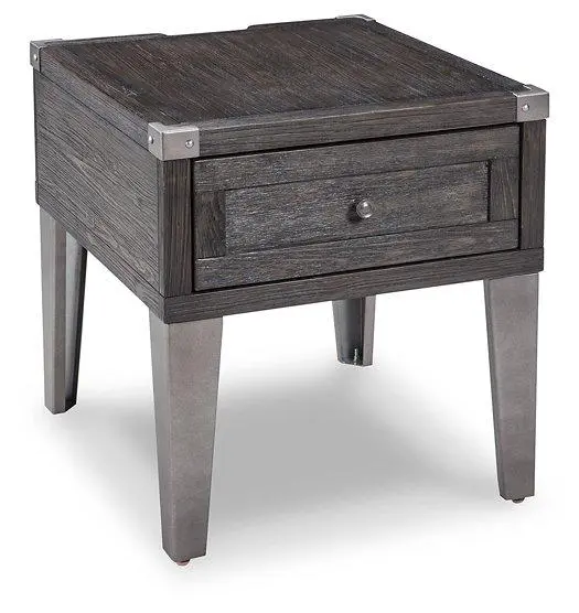 Todoe End Table With Built-In Usb Charging Ports & Outlets 1