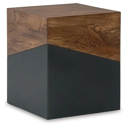 Trailbend Rustic Accent Table With Reclaimed Wood Top 1