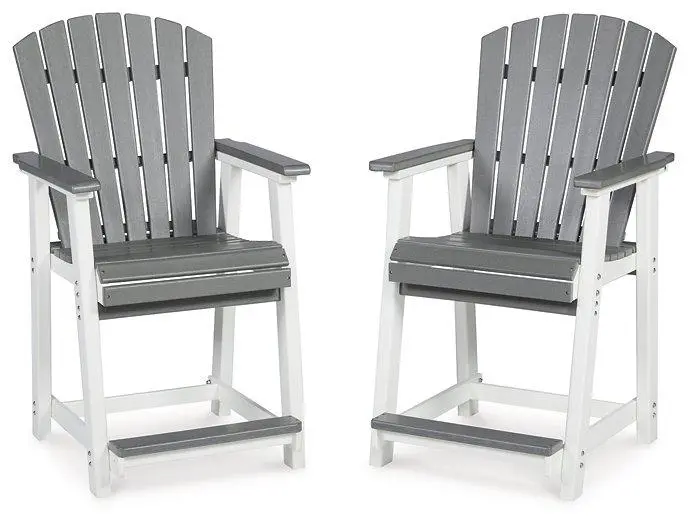 Transville Outdoor Bar Stools – Set Of 2 With Uv-Resistant Finish 1