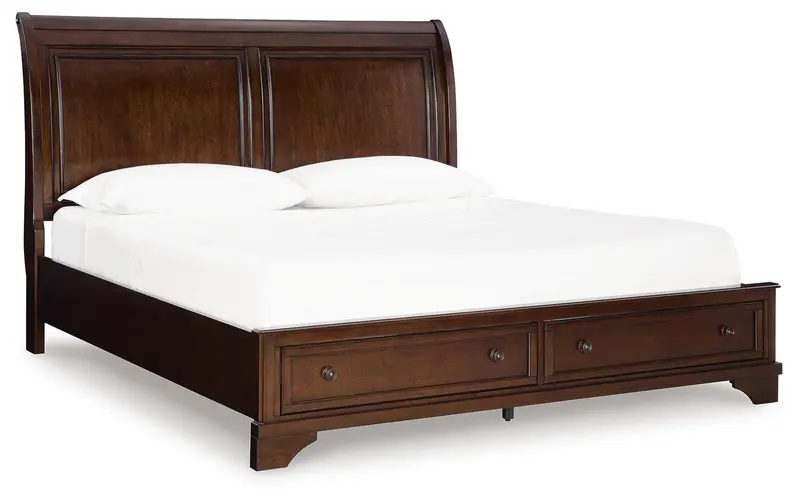 Trellington Sleigh-Style Storage Bed With Lift-Up Base 1
