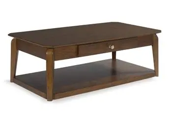 Trenmour Rectangular Coffee Table With Lower Shelf 1