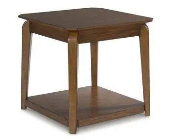Trenmour Round Wood End Table With Shelf 1