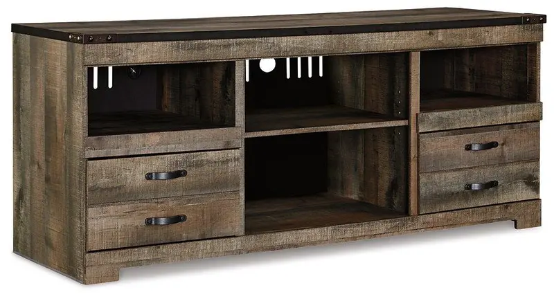 Trinell 63-Inch Media Stand With Open Shelving 1