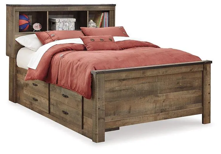 Trinell Bed With Dual-Sided Under-Bed Storage Compartments 1