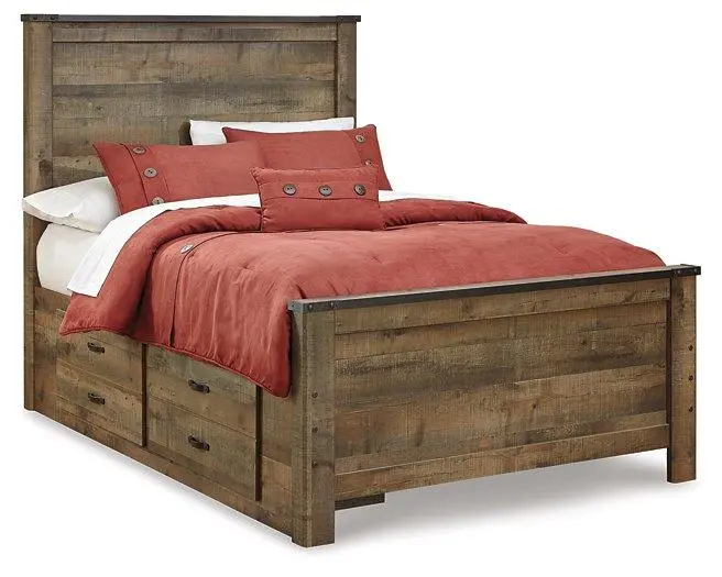 Trinell Platform Bed With Dual Integrated Storage Drawers 1