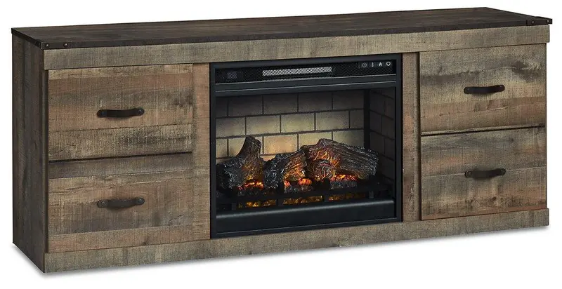 Trinell Tv Stand With Built-In Electric Fireplace And Media Storage 1