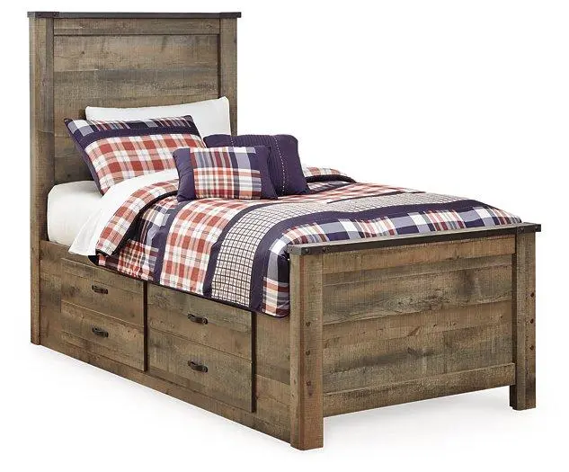 Trinell Youth Platform Bed With Dual Under-Bed Storage Drawers 1