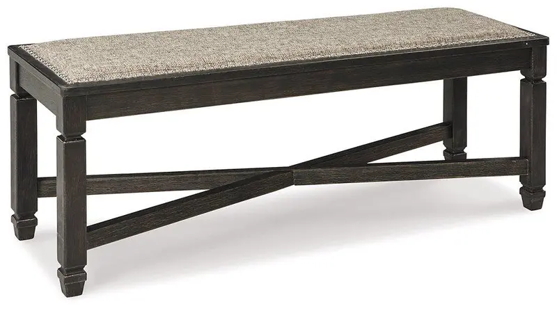 Tyler Creek Upholstered Dining Bench – Removable Cushion & Wood Legs 1