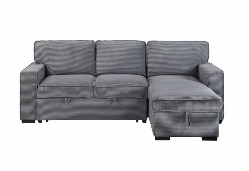 U0203 Light Grey Reversible Sleeper Sofa 1