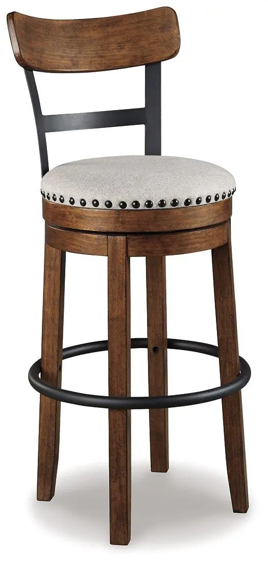 Valebeck Bar-Height Stool – Tufted Back & Steel Frame 1