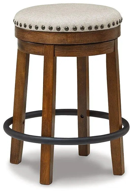 Valebeck Counter-Height Stool – Padded Seat & Footrest 1