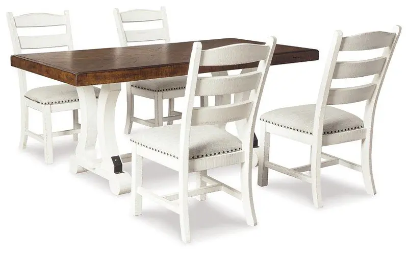 Valebeck Traditional Dining Room Set – Table And 6 Chairs 1
