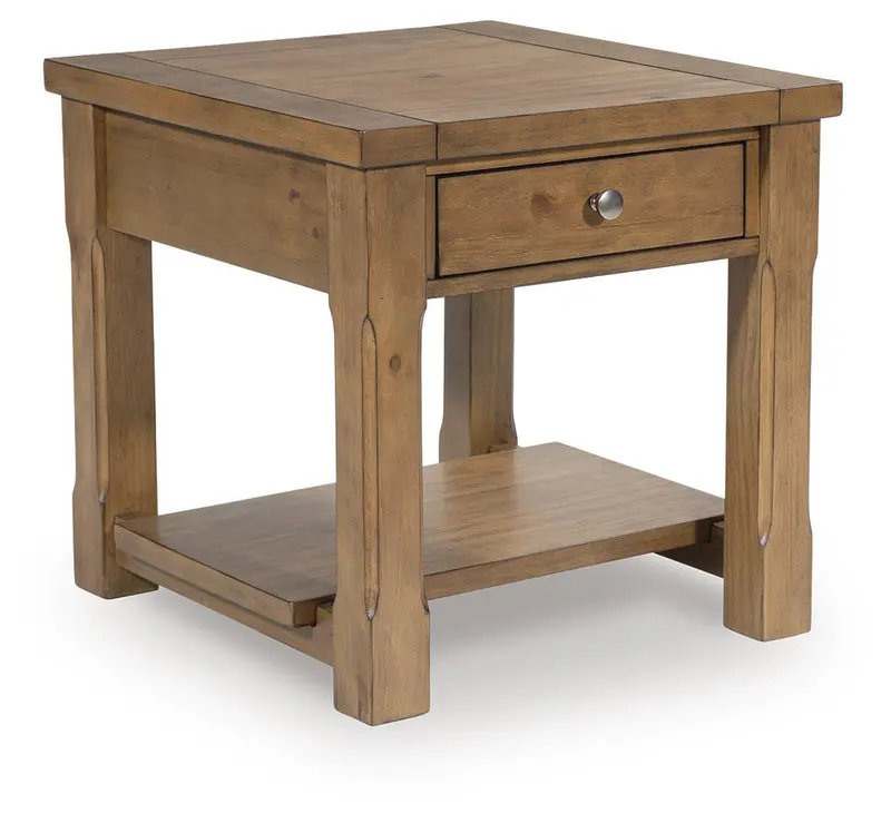 Vandenmore Solid Wood End Table With Shelf 1