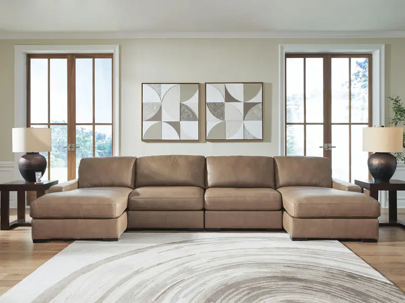 Veronella Double-Chaise Sectional With Premium Fabric 1