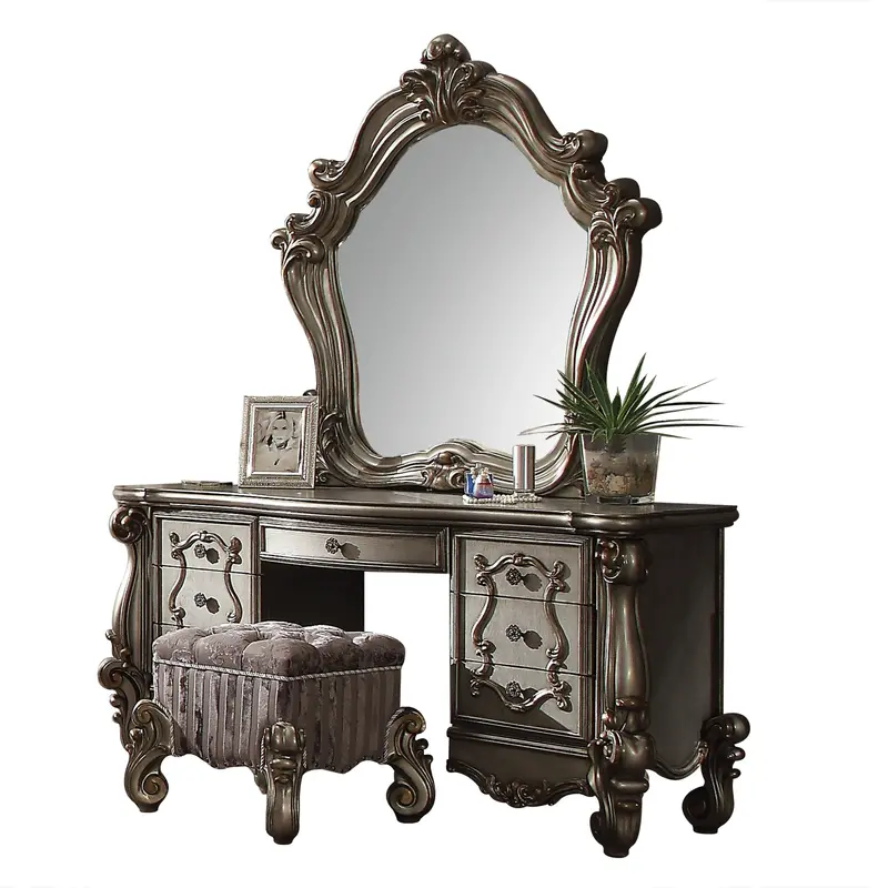 Versailles Wall Mirror – Antique Platinum Frame 1