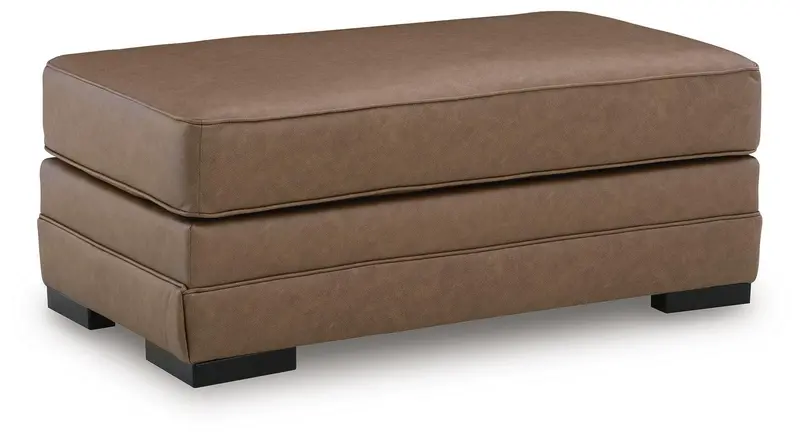 Villacourt Tufted Ottoman With Wooden Legs 1