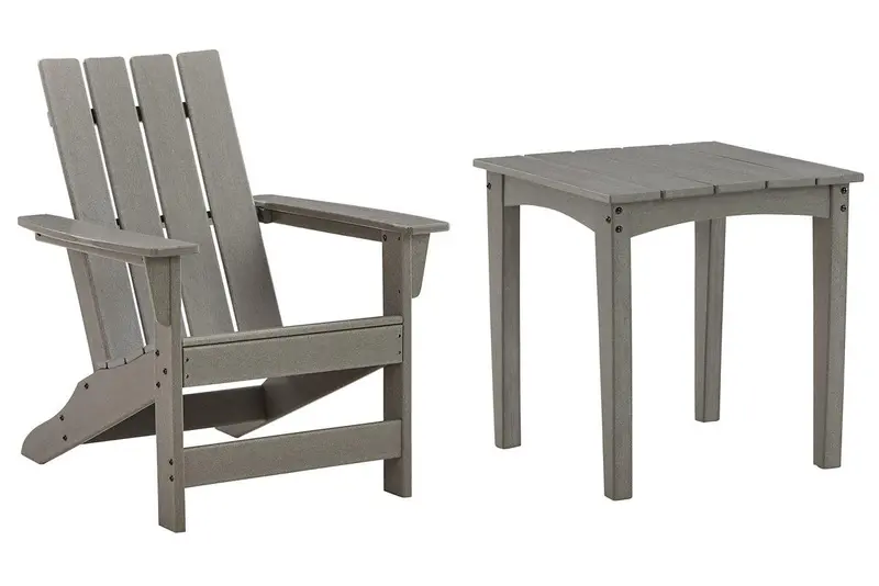 Visola Adirondack-Style Outdoor Chair With Side Table 1