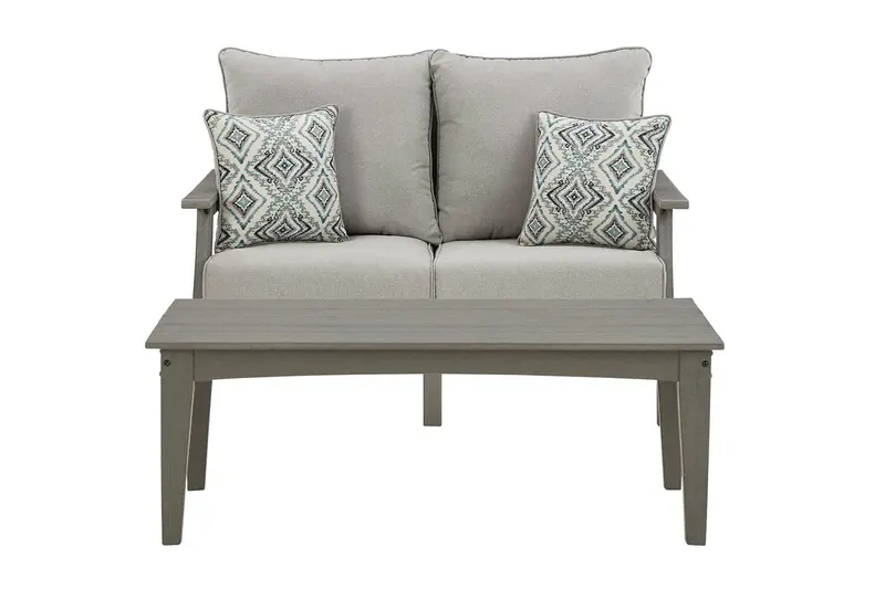 Visola Outdoor Loveseat And Matching Coffee Table 1