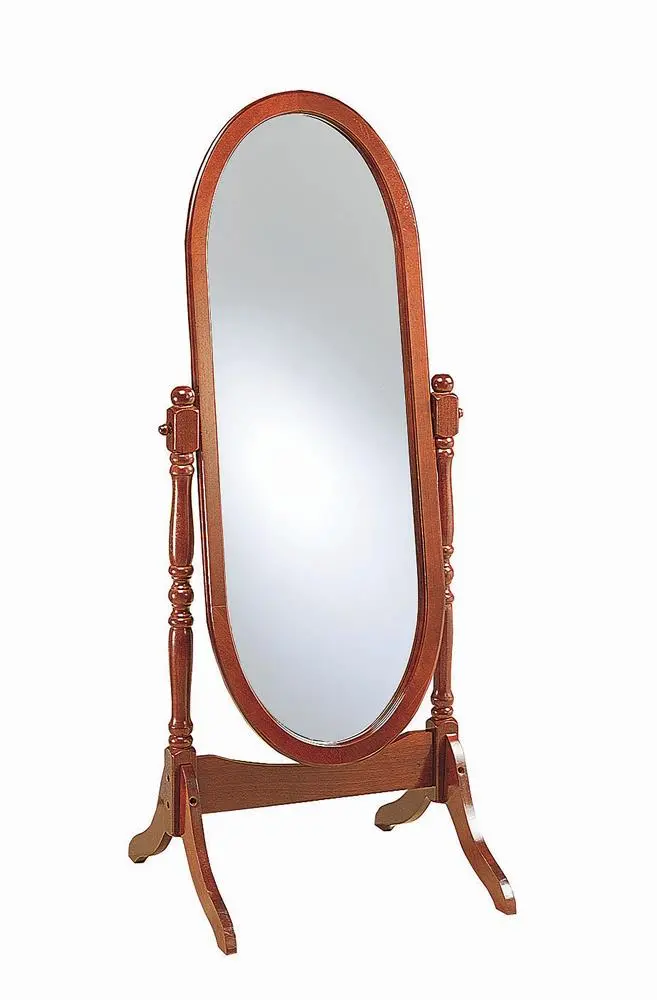 Warm Brown Traditional Floor Standing Mirror 1