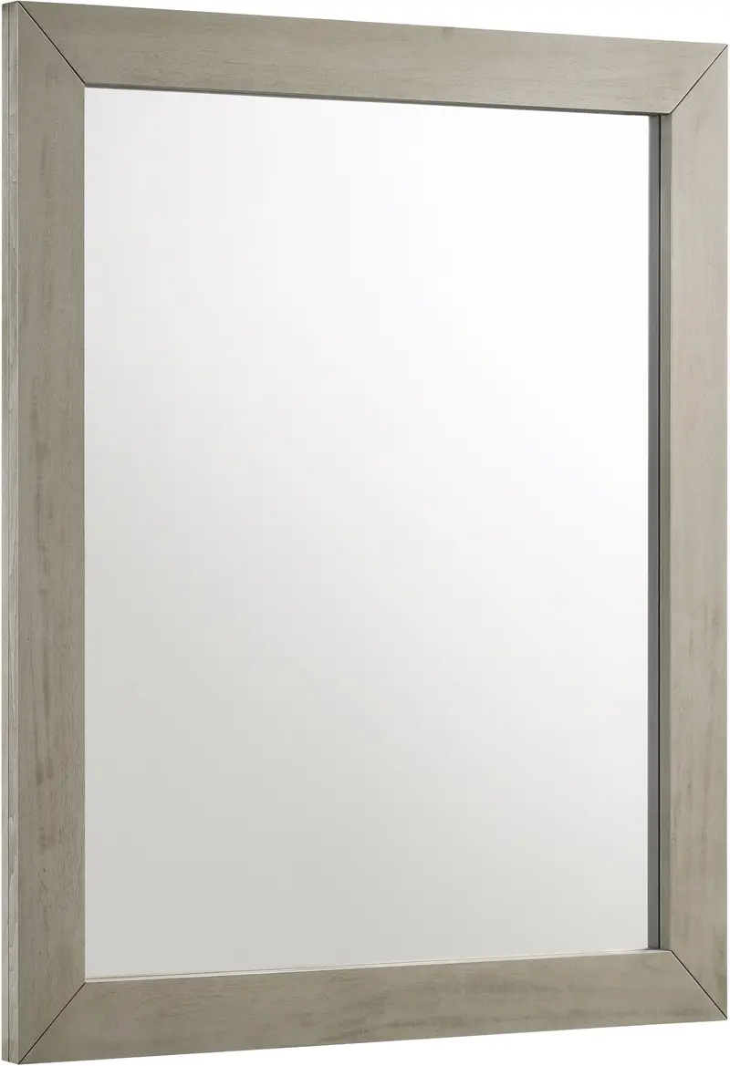 Weston Grey Stone Wall Mirror – Sleek Bedroom Or Entryway Decor 1