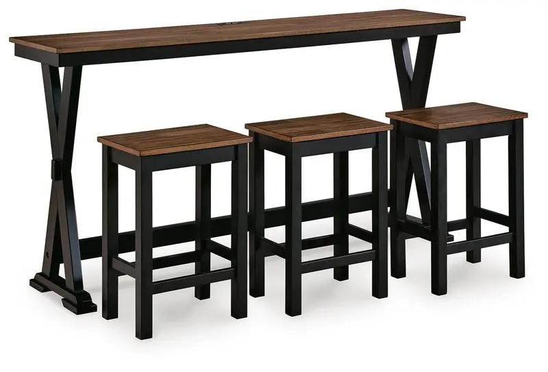 Wildenauer 3-Piece Counter-Height Dining Set (Table + 3 Barstools) 1