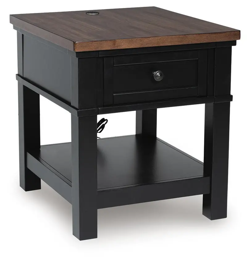 Wildenauer Sleek Wooden End Table With Shelf 1