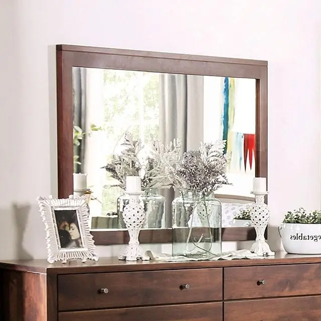 Willamette Wall-Mount Mirror With Wood Frame 1