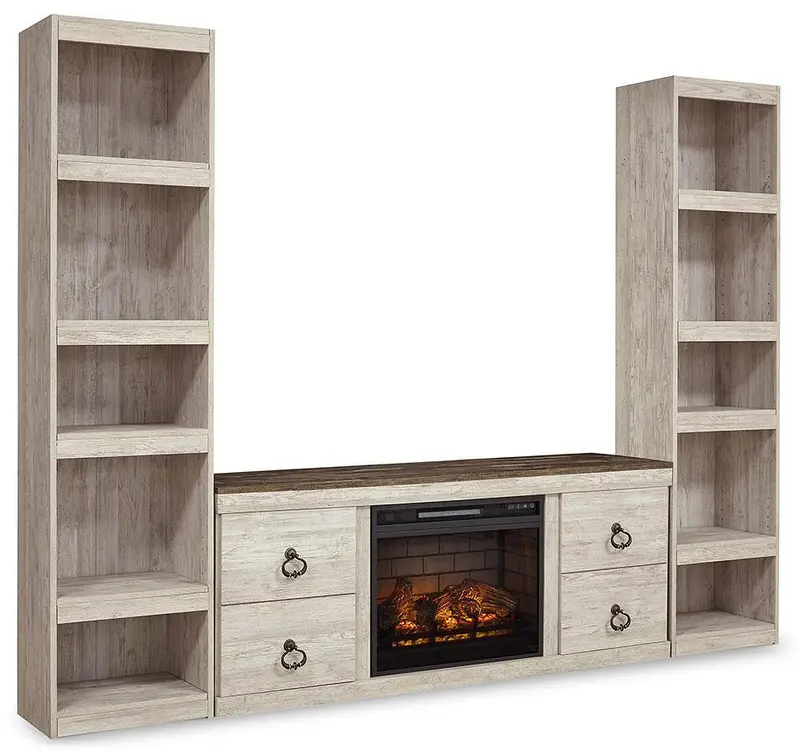 Willowton 3-Piece Fireplace Entertainment Unit 1