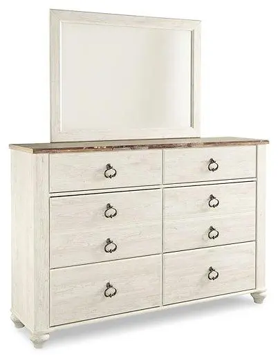Willowton Dresser Set With Matching Wall Mirror 1