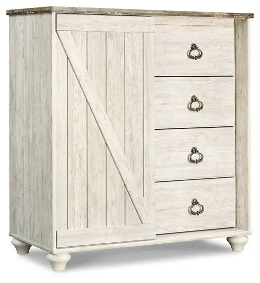 Willowton Dressing Chest With Mirror Support 1