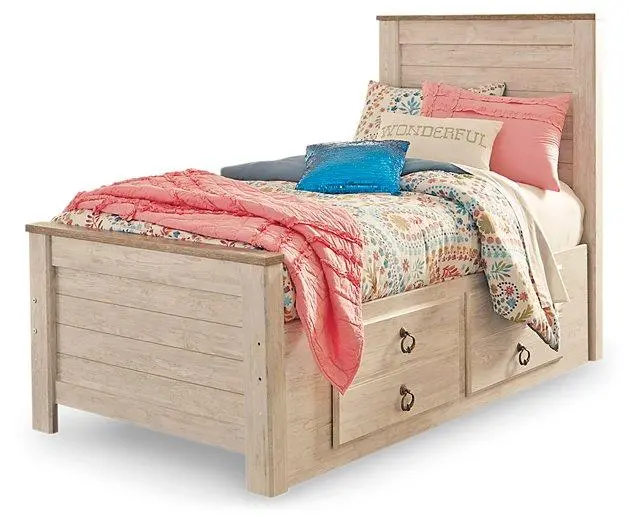 Willowton Platform Bed With Integrated Storage Drawers 1