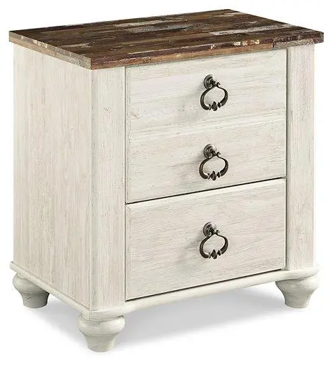 Willowton Wooden Nightstand With Drawer 1