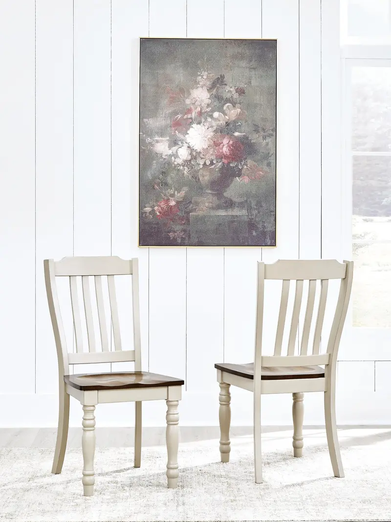 Wirloni Fabric-Upholstered Dining Chair With Wooden Legs 1
