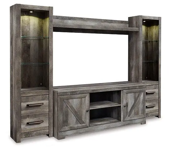Wynnlow 4-Piece Entertainment Center – Complete Media Wall System 1