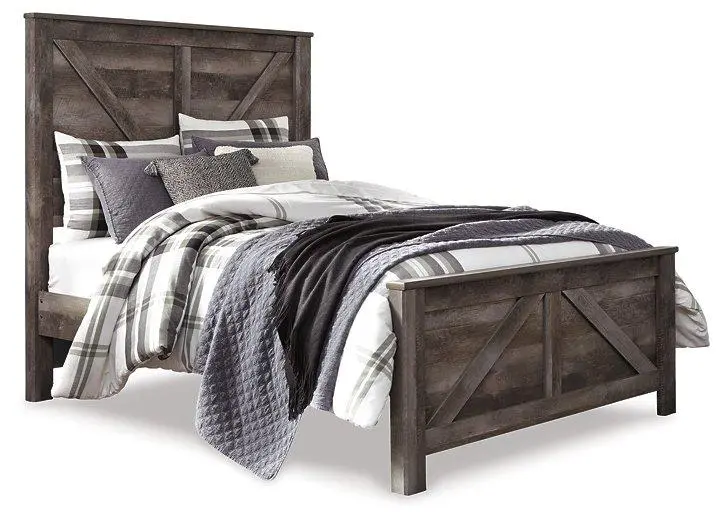 Wynnlow Crossbuck Platform Bed – Rustic-Inspired Wooden Bed Frame 1