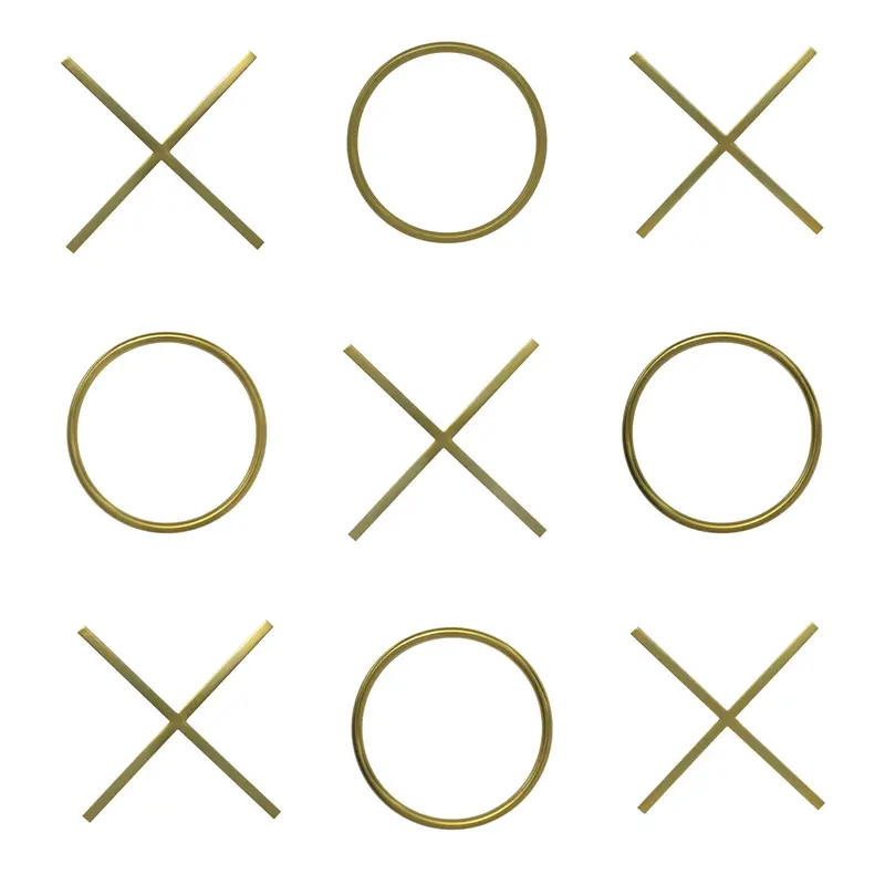 Xoxo Gold-Finished Stainless Steel Wall Art 1