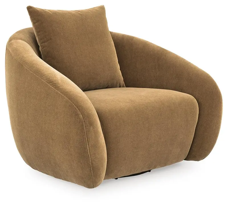 Yahya 360-Degree Swivel Accent Chair With Upholstered Seat 1