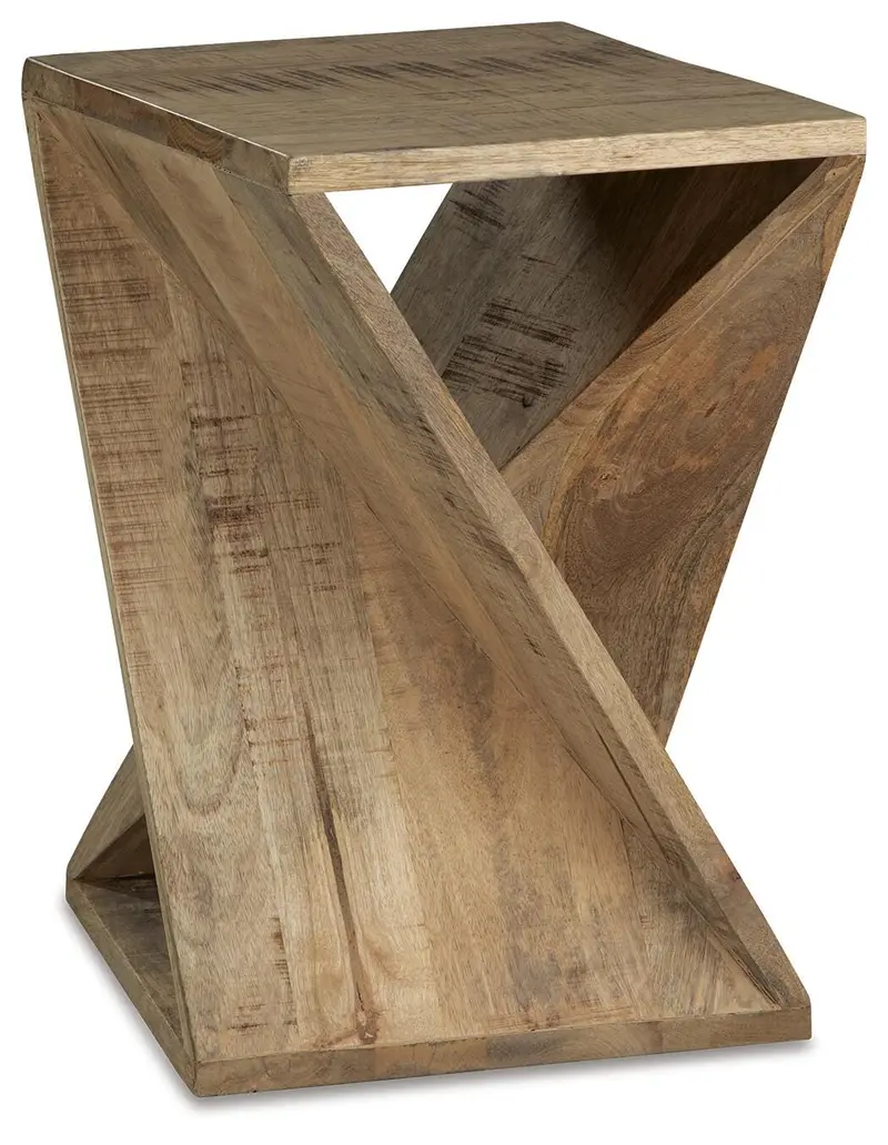 Zalemont Sleek Metal And Wood Accent Table 1