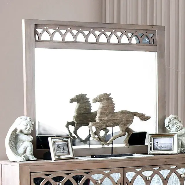 Zaragoza Arched Wood Frame Mirror 1